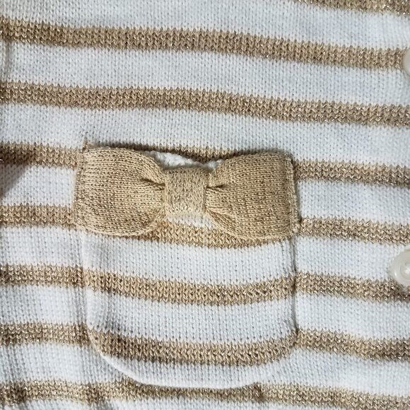 New Gymboree Gold Sparkle Striped Sweater Sz 2T - Picture 4 of 4